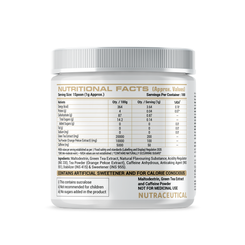 ROOTIN Ginger Flavour | Ginger Flavoured instant energy formula, Instant premix, Helps to reduce fatigue to the minimum level, Supports Healthy Metabolism, No artificial additives -100 gm