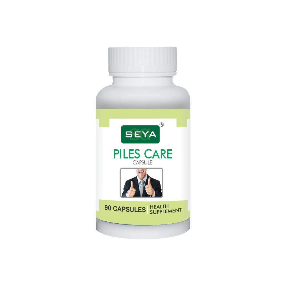 SEYA Pilescare Capsule, 90 Cap (Pack of 1) / For Piles, Hemorrhoid Support