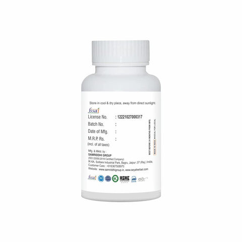 SEYA Hadjod Capsule, 60 Cap (Pack of 1) / Bone and Joint Wellness, For Dental Health, Non GMO