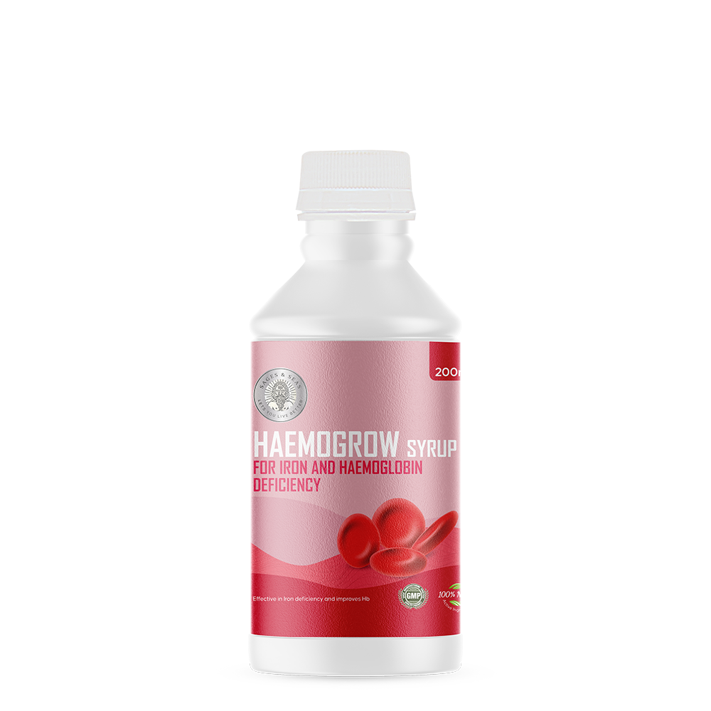 Sages & Seas Haemogrow syrup with unique formulation based on louh bhasam. Helps to strengthening the immune system