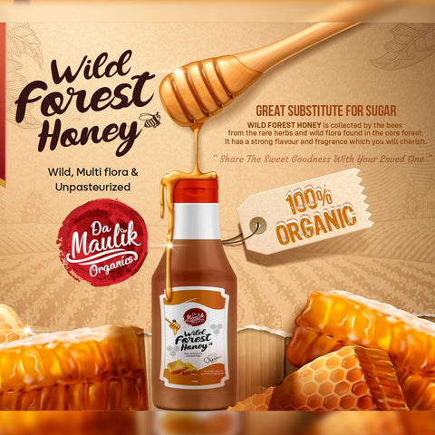 Damaulik Organics Wild forest honey 650gm -  Certified Organic ,No added Sugar, Preservatives and Colour ,100% Premium Quality