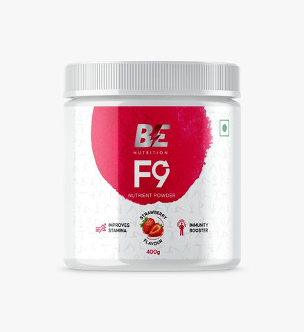 Be Nutrition F9 Nutrient Powder, Prebiotic Drink for nutritional support to female health with Multivitamins, Herbs, Omega-3 & Prebiotic Fiber, Improve Stamina, Digestion & Immunity.