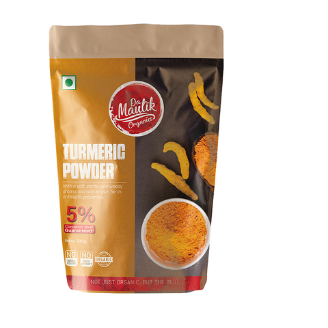 Damaulik Organics Turmeric powder 200gm -  Certified Organic ,No added preservatives and Colour ,100% Premium Quality