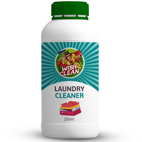 Wish Clean Laundry cleaner- 250ml with concentrated and designed to be biodegradable, Keep fabric Colours from fading, Removes Toughest Stains, fluorescent whitening agent for long-lasting whitening results.